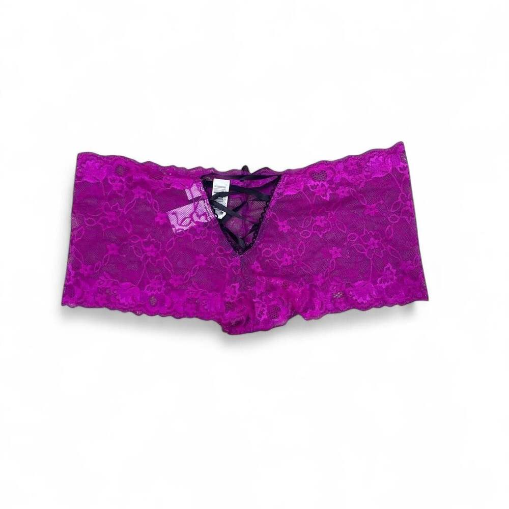 Dreamgirl Purple Lace Corset Style Cheeky Panties